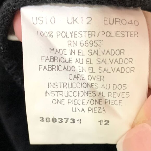 David Warren Black Textured Sparkling Sleeveless Midi Cocktail Dress 10 Elegant - Picture 7 of 8